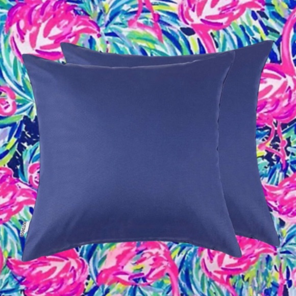 Luxury HomeOversized Navy Blue Outdoor Water Resistant Throw Pillow Covers
